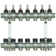 Колекторний блок з витратомірами Raftec STEEL 1"х7 RC03-07